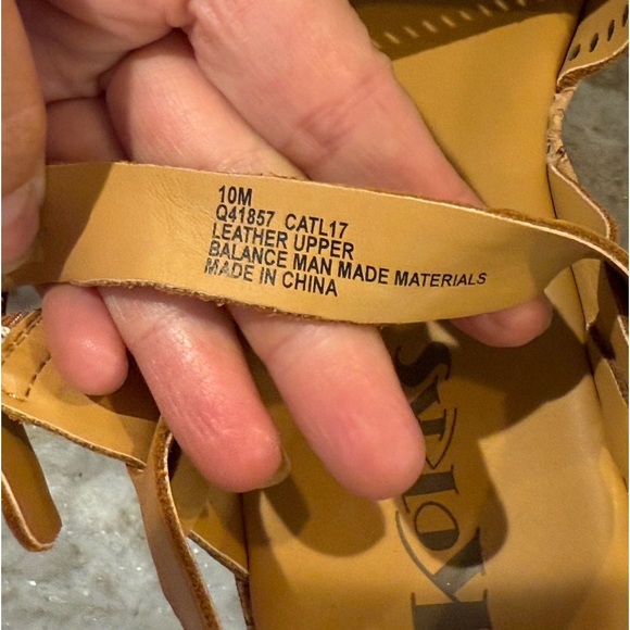 Women’s KORKS tan leather wedge sandals- Size 10 - Picture 8 of 8